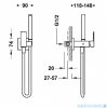Tres CUADRO Bateria jednouchwytowa podtynkowa z natryskiem do toalety czarny mat 00612301NM